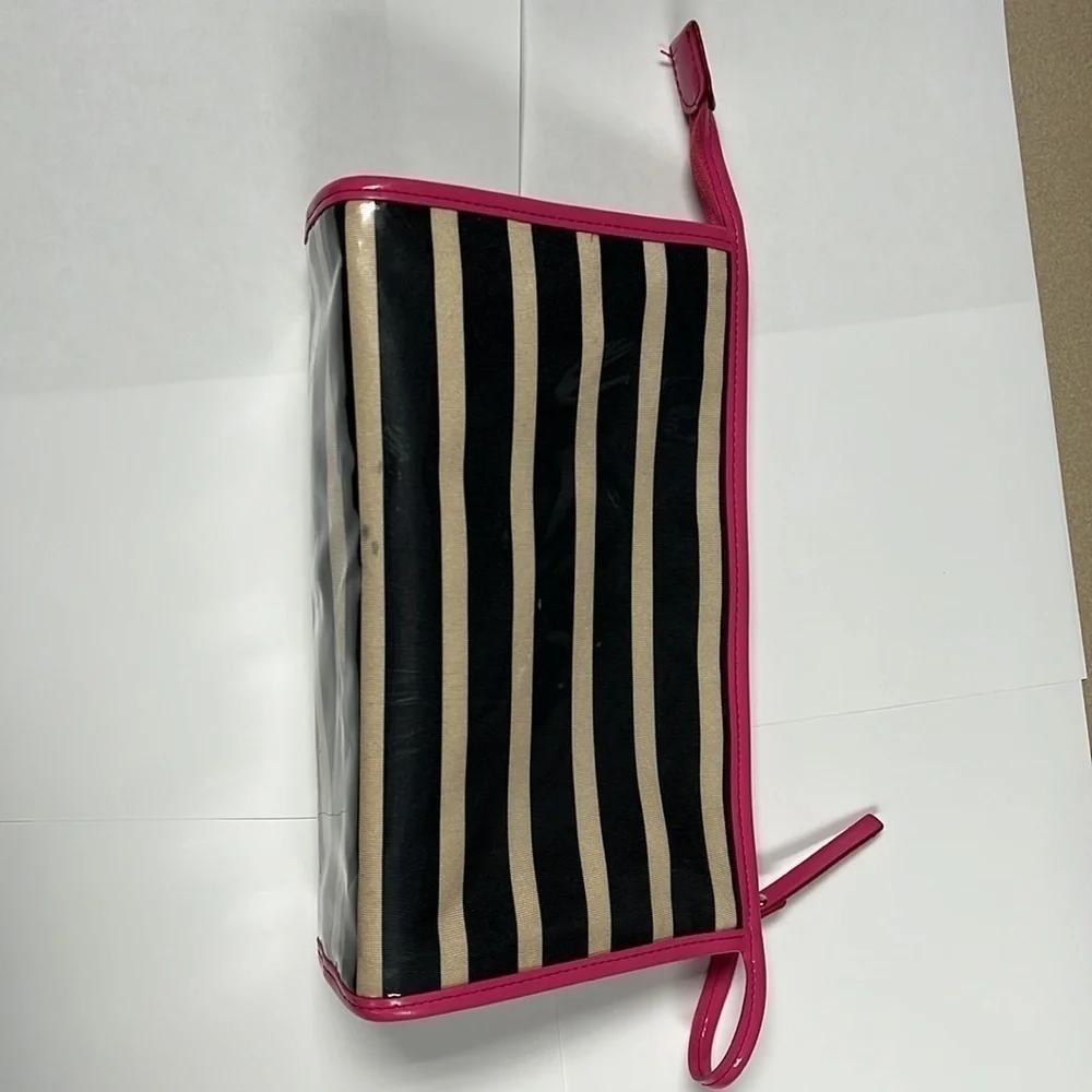 Kate Spade Large Heddy Thalia Striped Glazed Clutch Bag